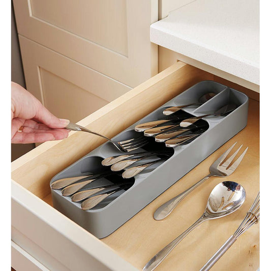 Compact Cutlery Organizer tray for Knife Spoon Fork Space Saver